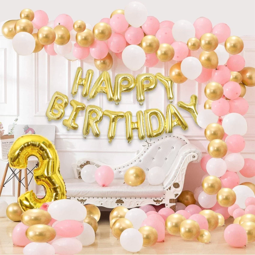 Girls Pink & Golden Theme