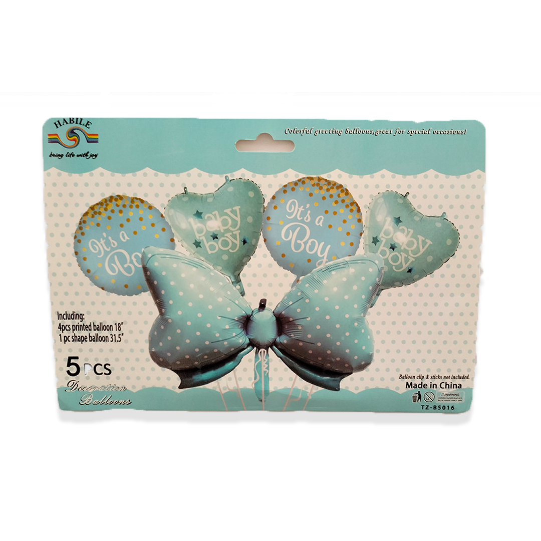 Baby Boy Bow Theme Set - 5 pcs