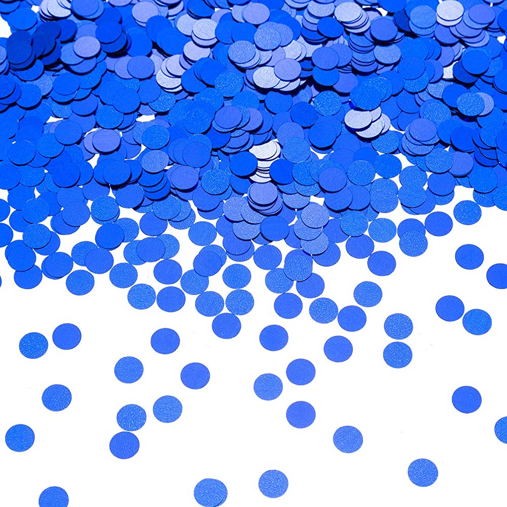 Chrome Blue Dot Confetti