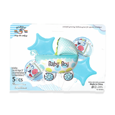 Baby Boy Pram Theme Set 5pc