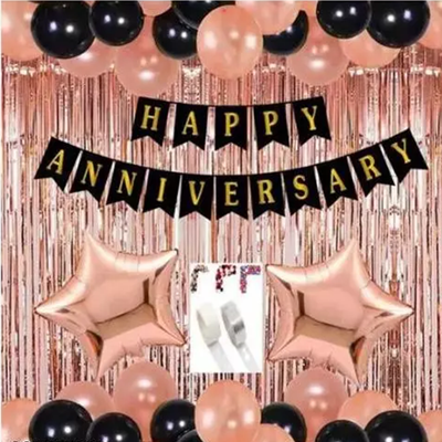 Rose Gold With Touch Of Black - Wedding Anniversary Bundle