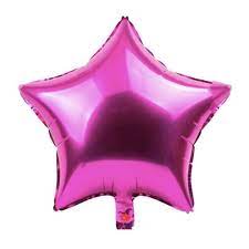 Pink Star Shaped Foil Balloon