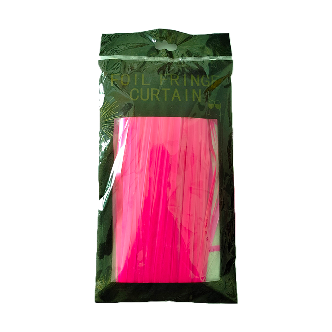 Fluorescent Pink Fringe Curtains