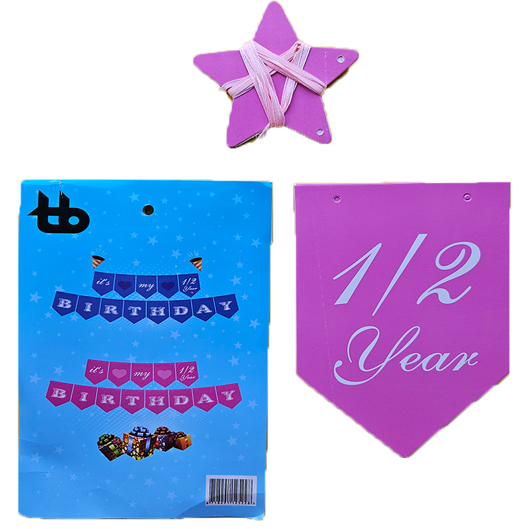 Half Year Birthday Banner - Girl