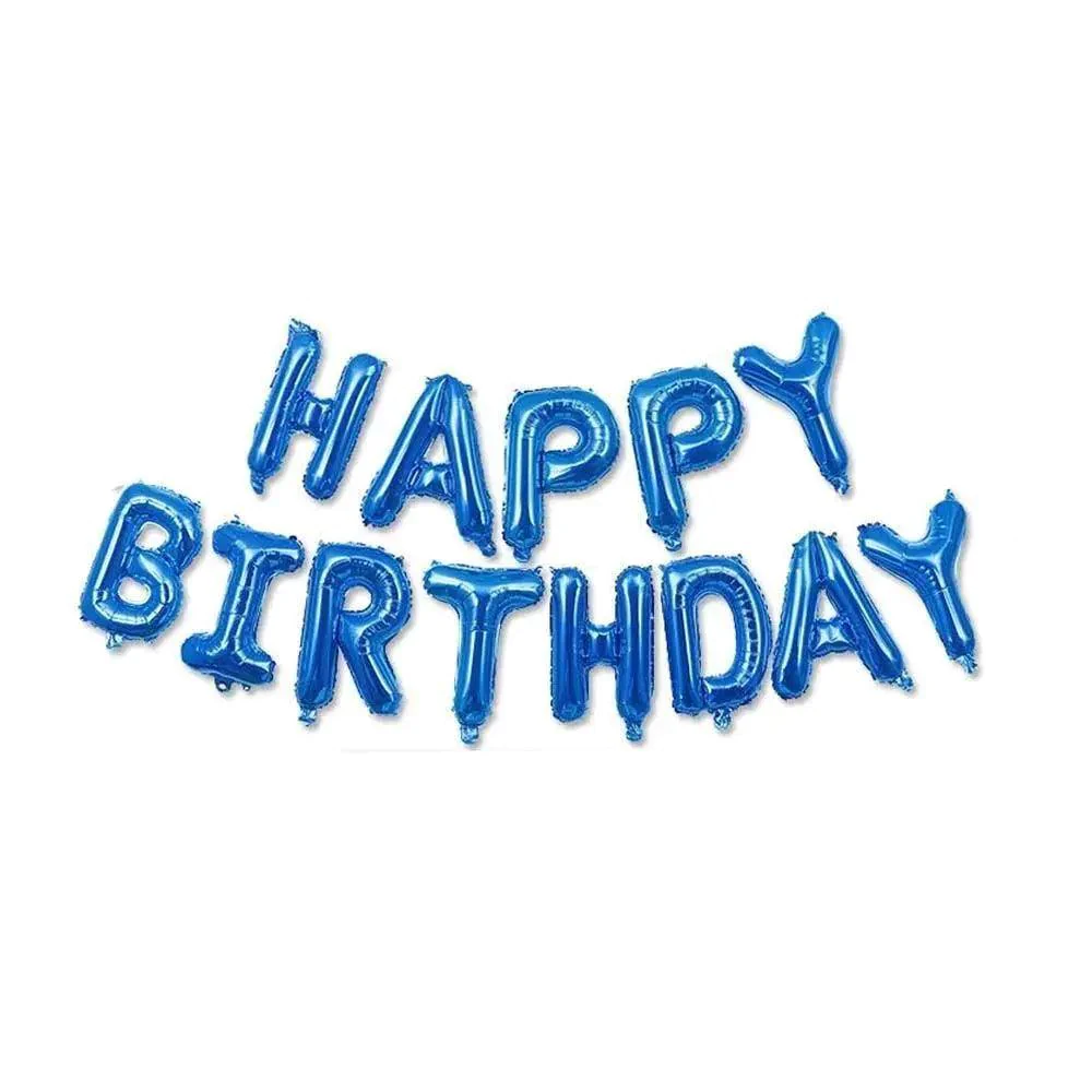 HBD Chrome Blue Foil Balloon
