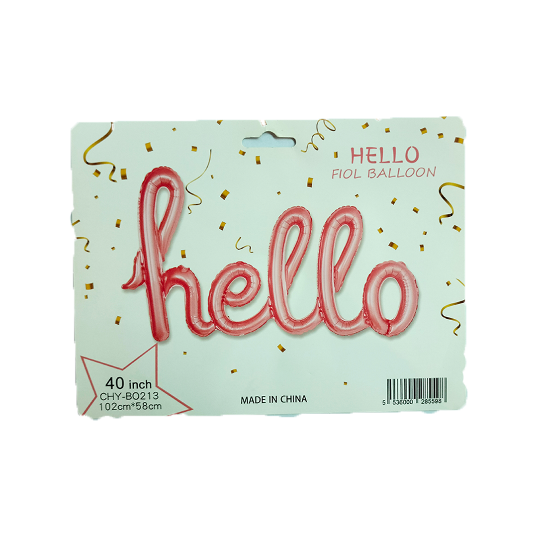 Hello Foil Balloons Rose Gold