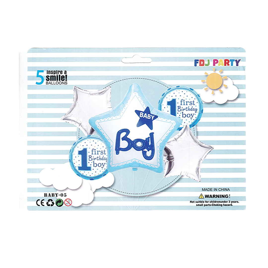 Baby Boy 1st Birthday Balloon Set