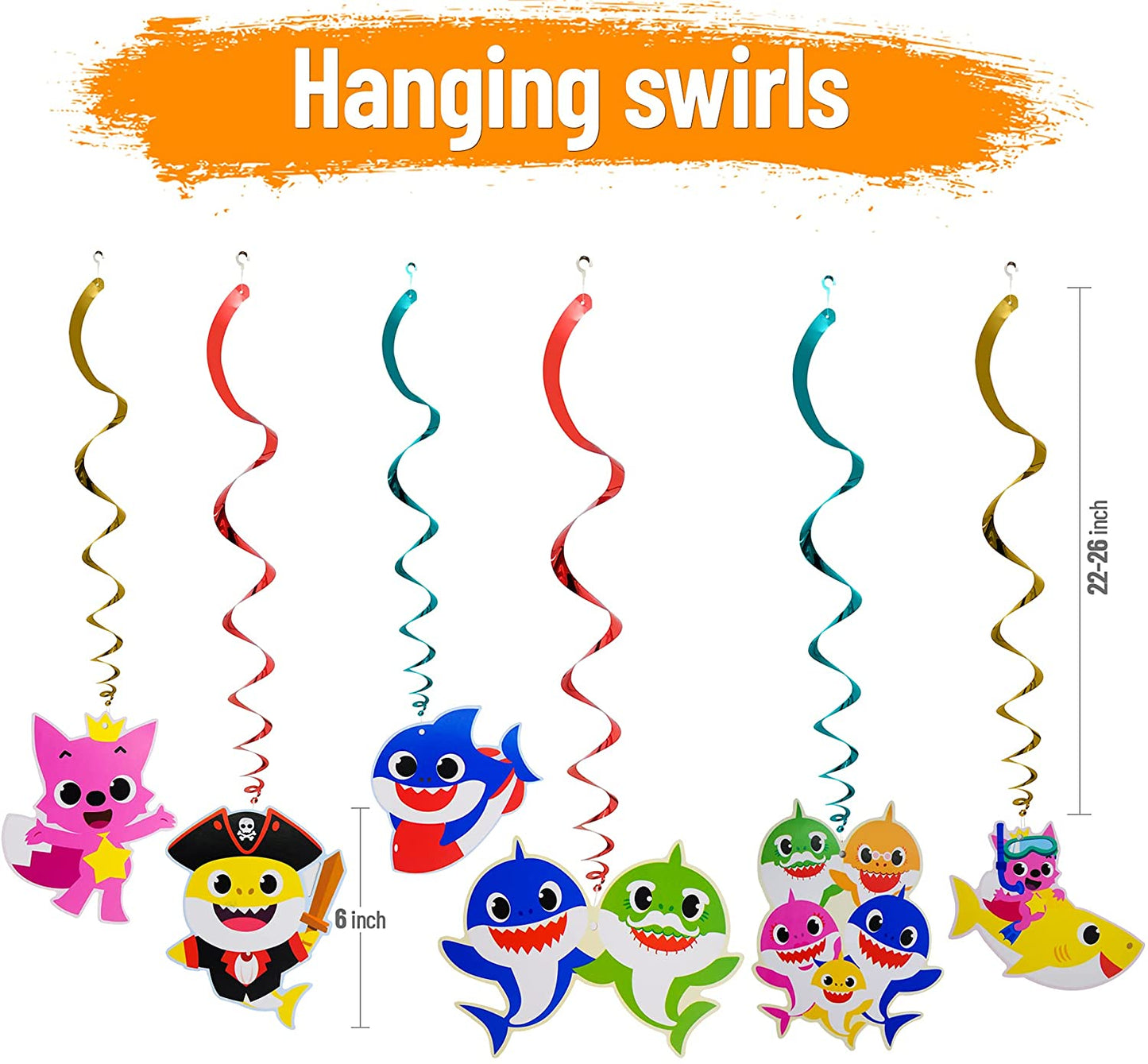 Baby Shark Hanging Swirls