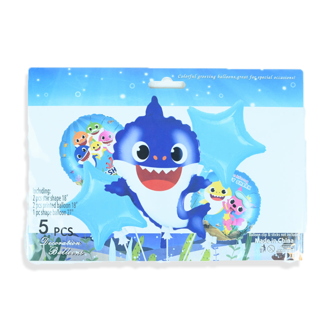 Baby Shark Theme Set Foil Balloons