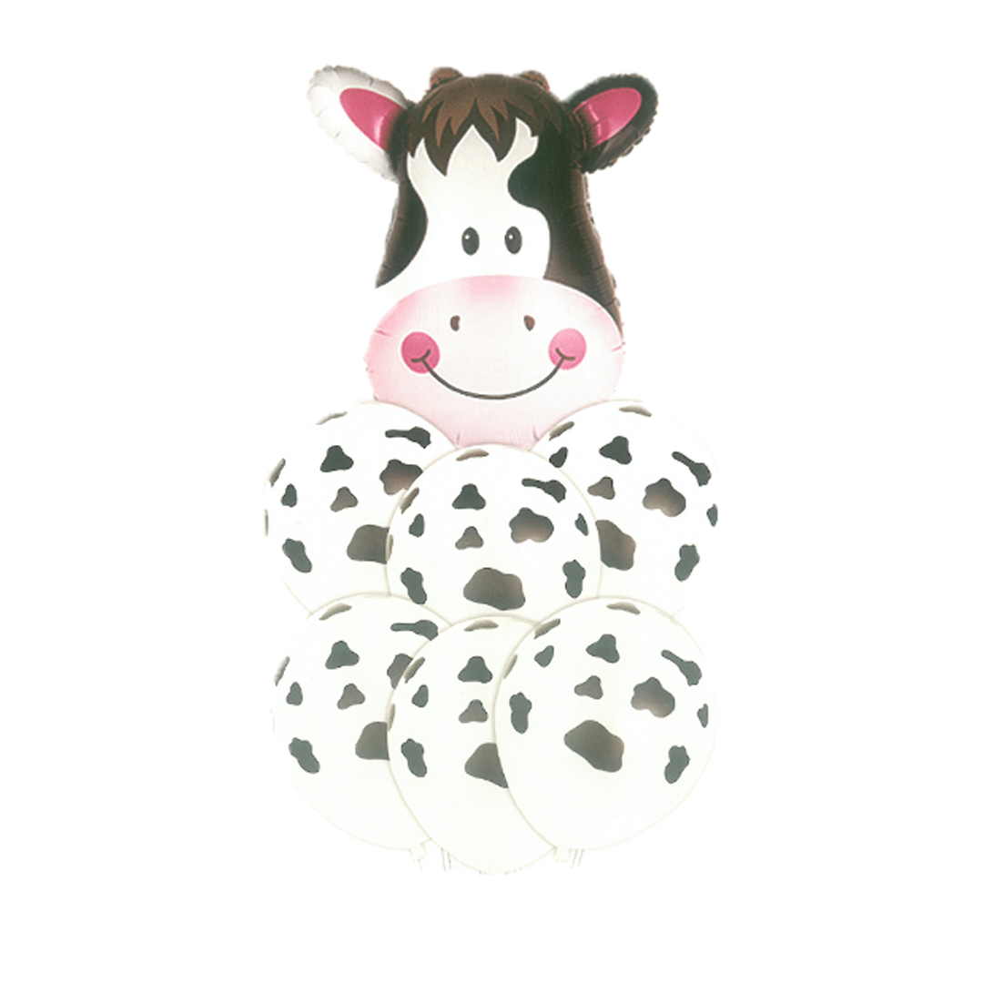 7pcs Cow Themed Balloons