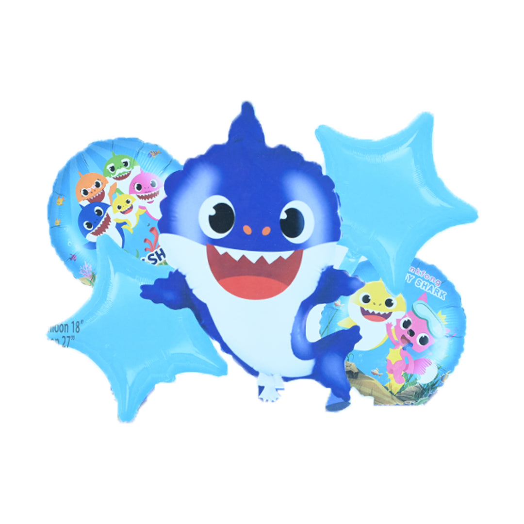 Baby Shark Character Theme Foil Balloons