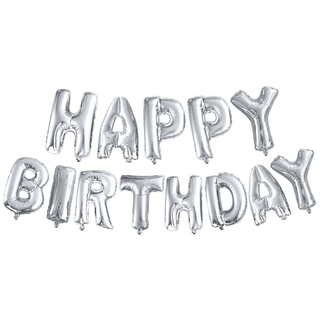 HBD Silver Foil Balloons