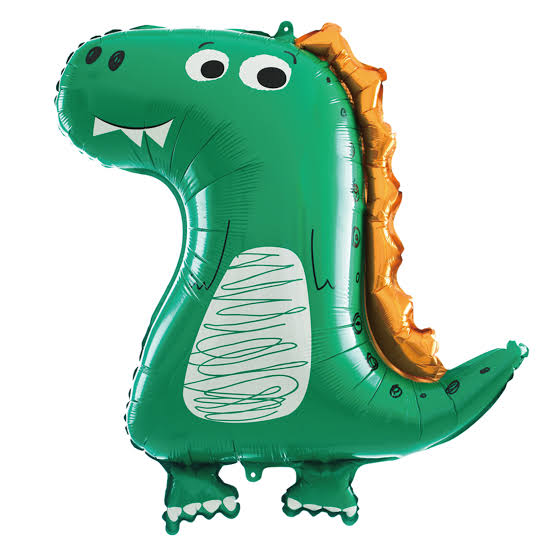 Green Dinosaur Single foil Balloon