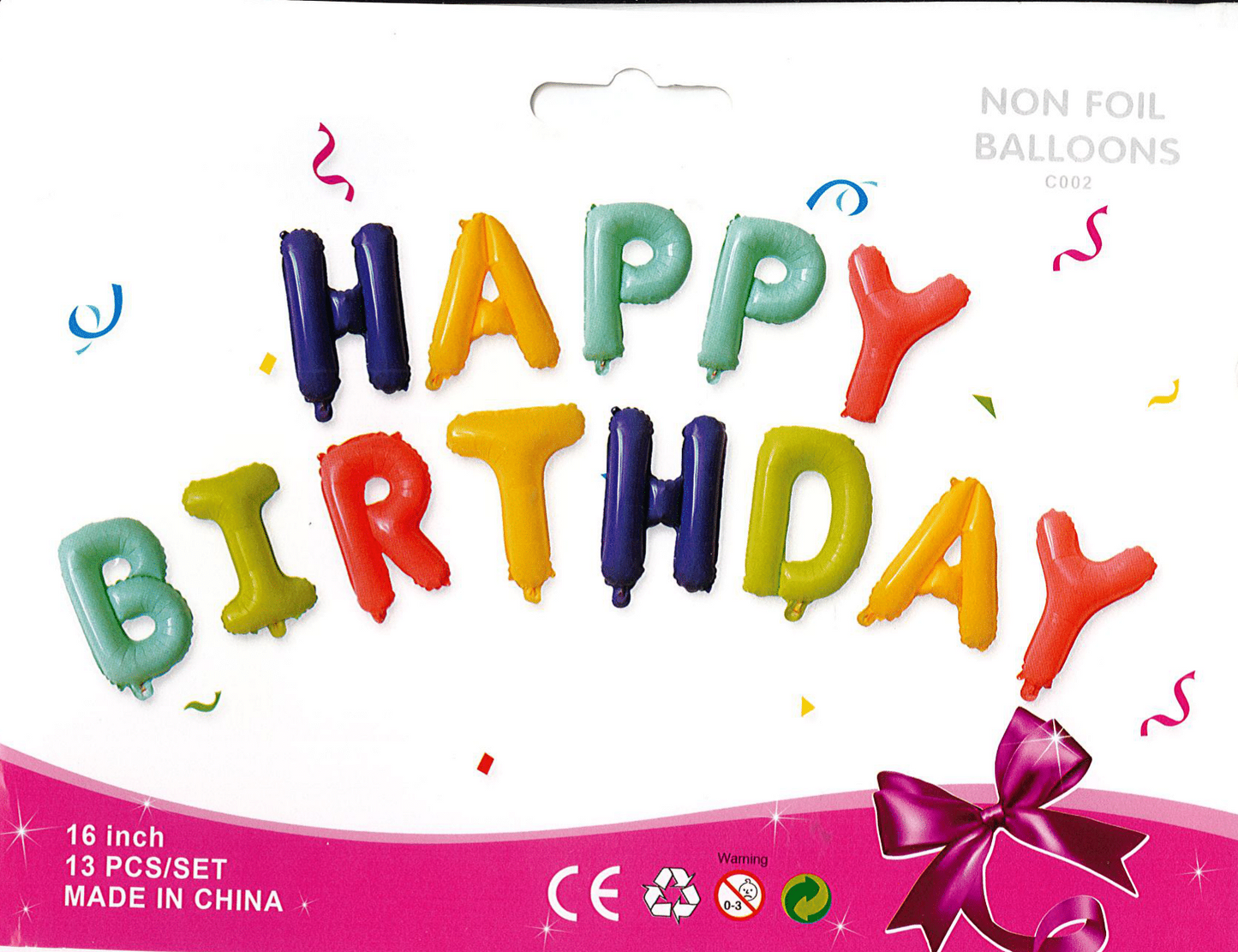 HBD Multi-Colour Foil Balloon