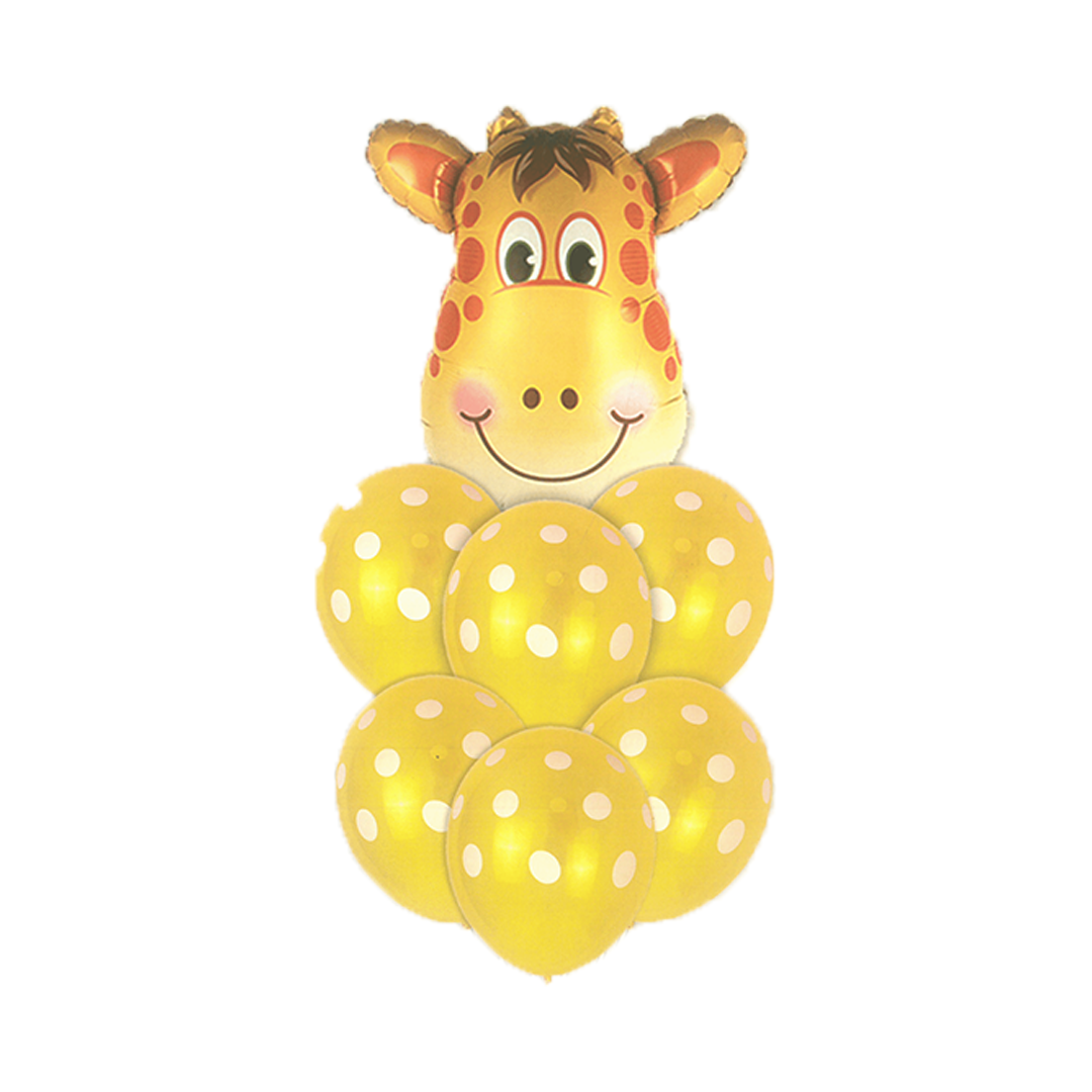 7 pcs Giraffe Themed Balloons