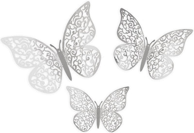 Silver 3D Butterfly