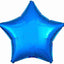 Multi Star Foil Balloons - Blue & Silver 36 pcs