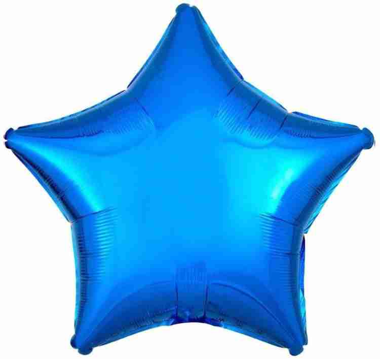 Multi Star Foil Balloons - Blue & Silver 36 pcs