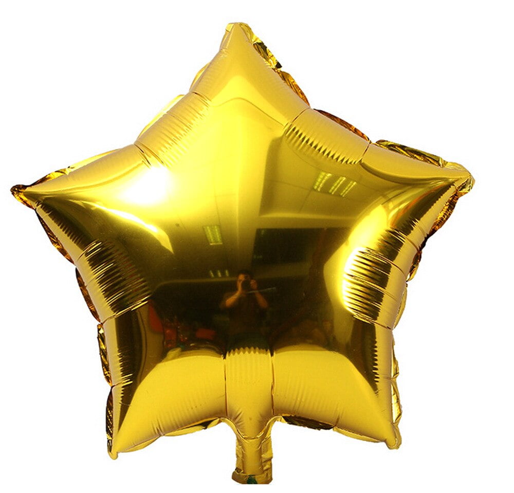 Star Shaped Foil balloons - Golden