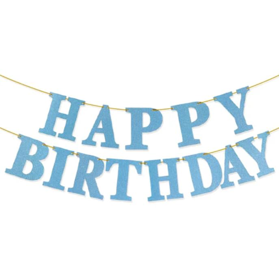 HBD Banner Glitter - Cutout