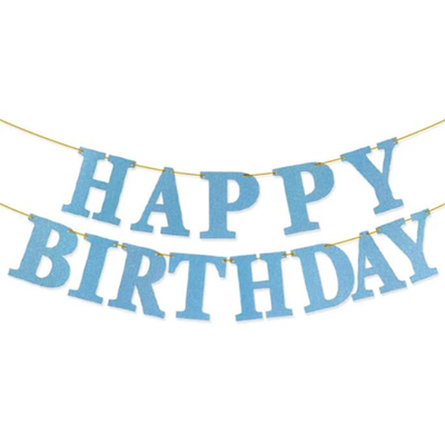 HBD Banner Glitter - Cutout