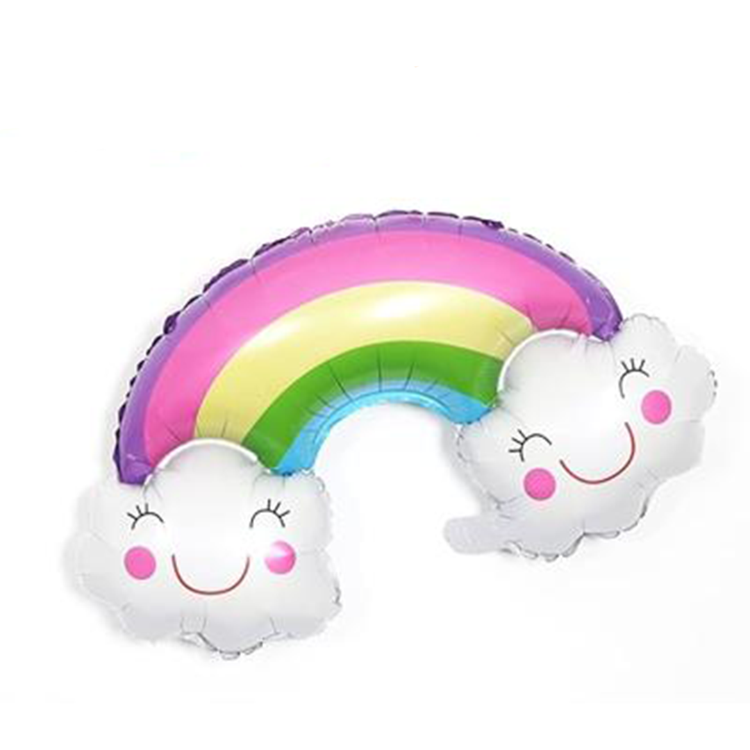 Rainbow Multi - Foil Balloons 8 pcs