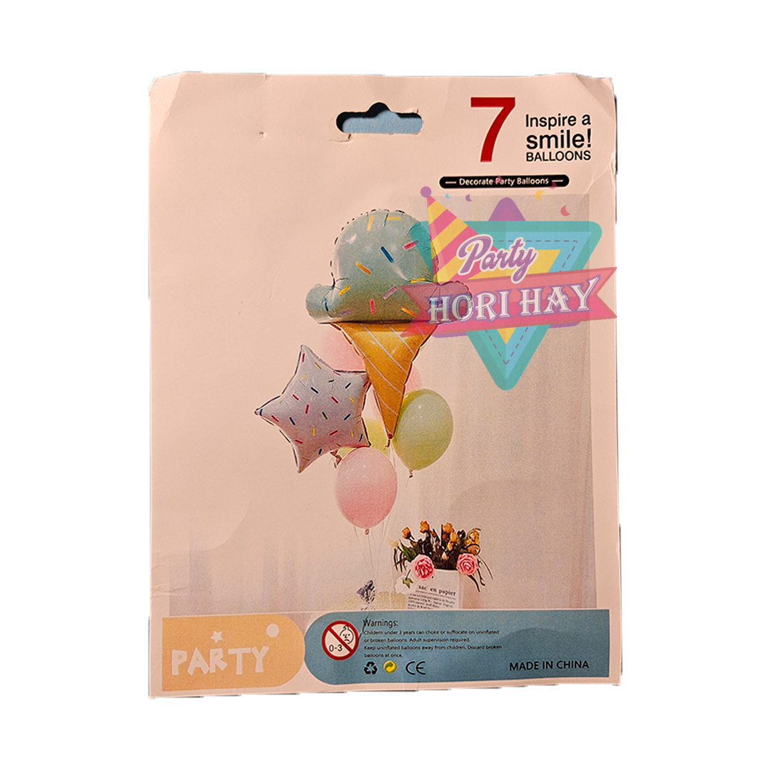 Ice Cream Multi - Balloons 7 pcs