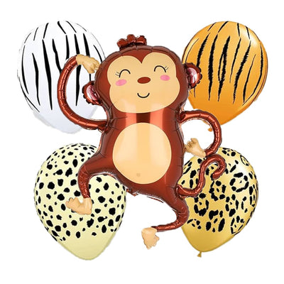 Monkey Shaped Foil Balloon - 5 pc