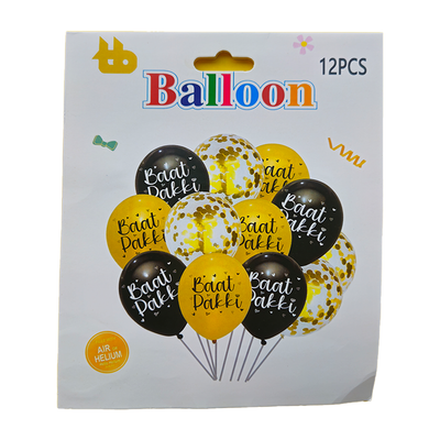 Baat Pakki - Balloons Set - Golden & Black