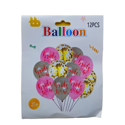 Bride to Be Balloons Set - Pink & Silver