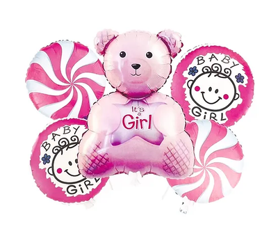 Baby Girl Teddy Bear Theme Set