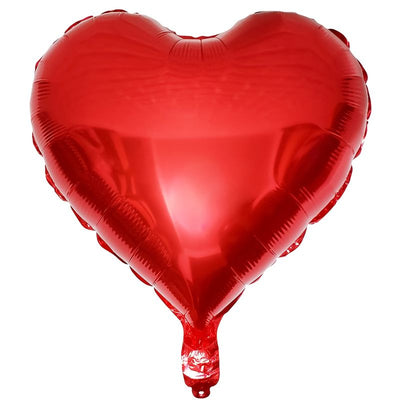 Heart Shaped Foil Balloons - Red