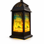 Black Tower Ramzan Lantern With Mosque & Green Print