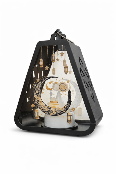Ramzan Lantern Black With Crescent Print