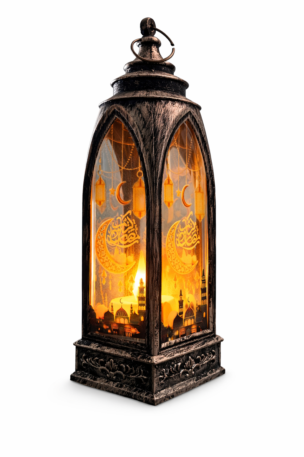 Ramadan Led Light Lantern - Silver