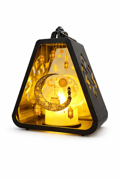 Ramzan Lantern Black With Crescent Print