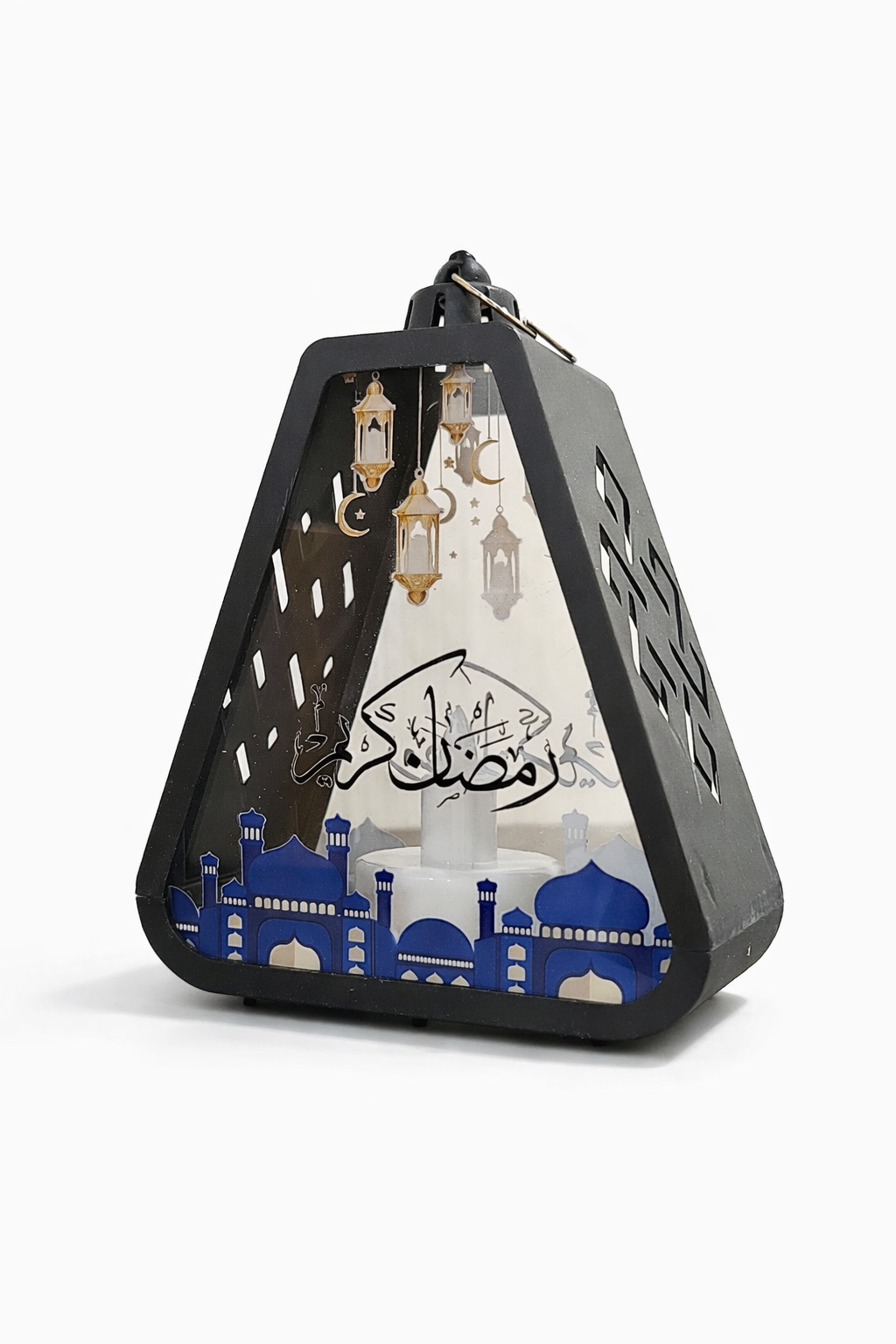 Ramzan Lantern Black With Blue Mosque
