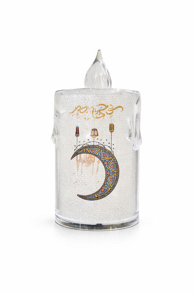 Round Crystal Ramzan Lantern Small Crescent Print