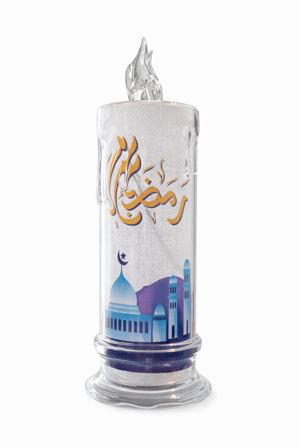 Ramzan Tower Lantern - Crystal With Blue Mosque