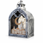 Silver Dome Ramzan Lantern With White Mosque &amp; Crescent Print