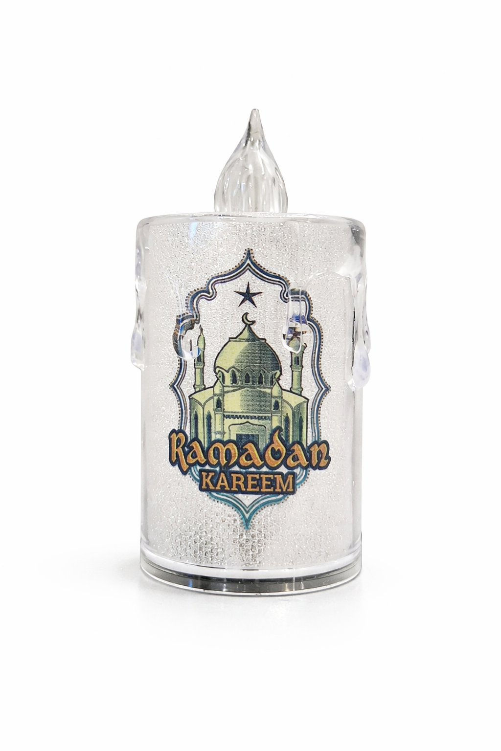 Round Crystal Ramzan Lantern Small Green mosque Print
