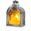 Silver Dome Ramzan Lantern With Golden Mosque Print