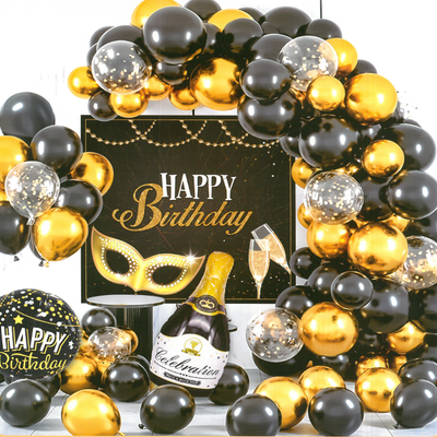 Black and Golden Theme - 62 pcs