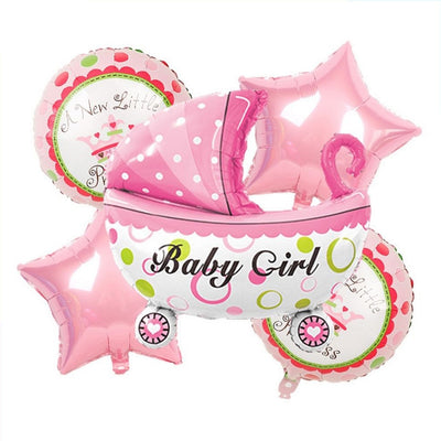 Baby Girl Pram Theme Set 5pc