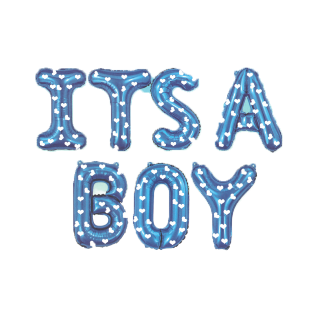 Its  A Boy Text Foil Balloons