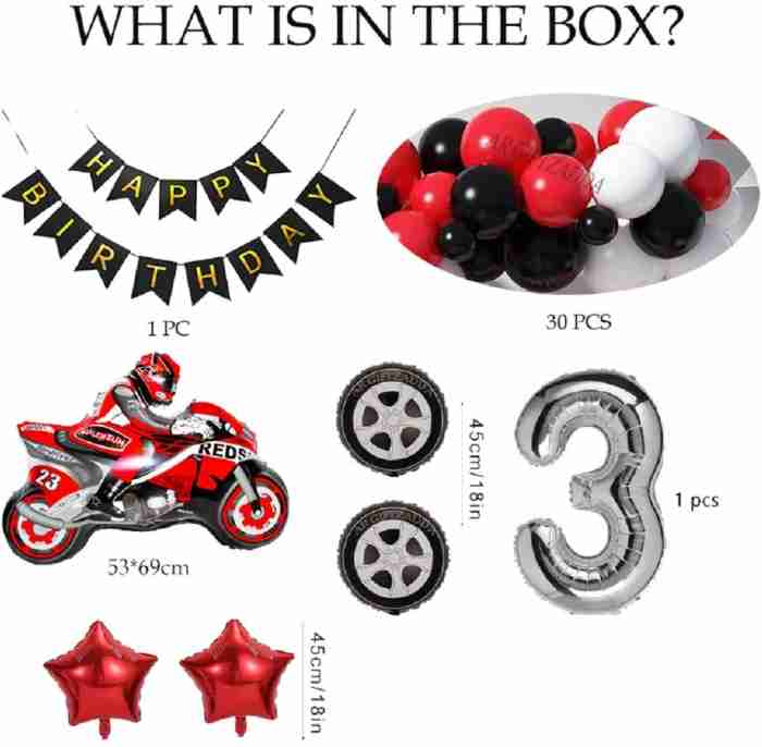 Motorbike Birthday Theme Set