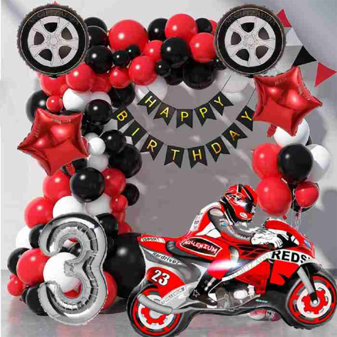 Motorbike Birthday Theme Set