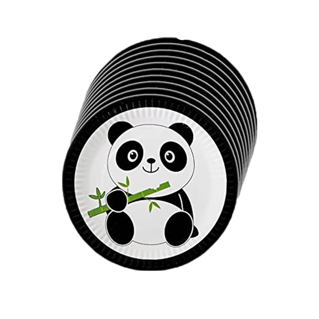 Panda Theme Paper Plates – Party Hori Hay