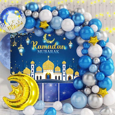 Ramadan Balloons Theme Blue