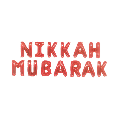 Red Nikkah Foil balloon